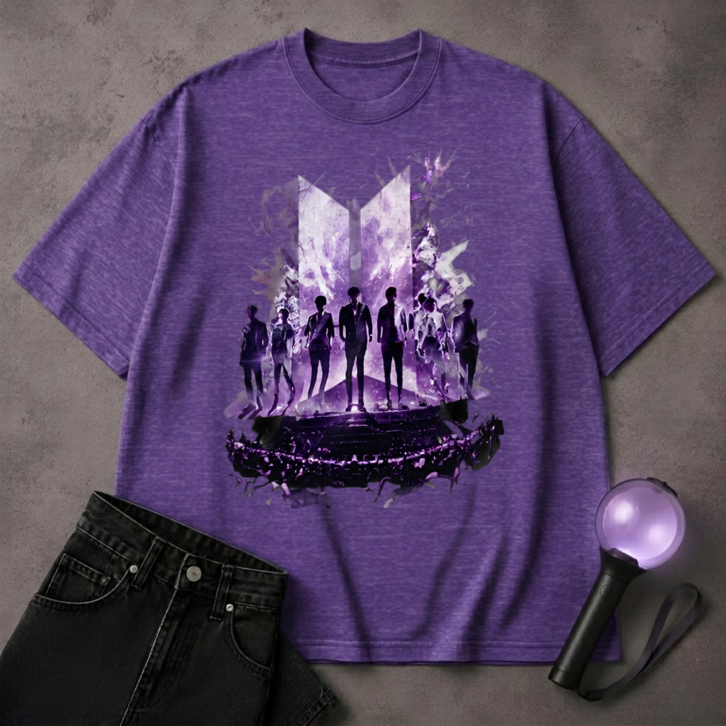 BTS Concert Aura T-Shirt | ARMY Kpop Fan Shirt | Purple Concert Outfit Tee