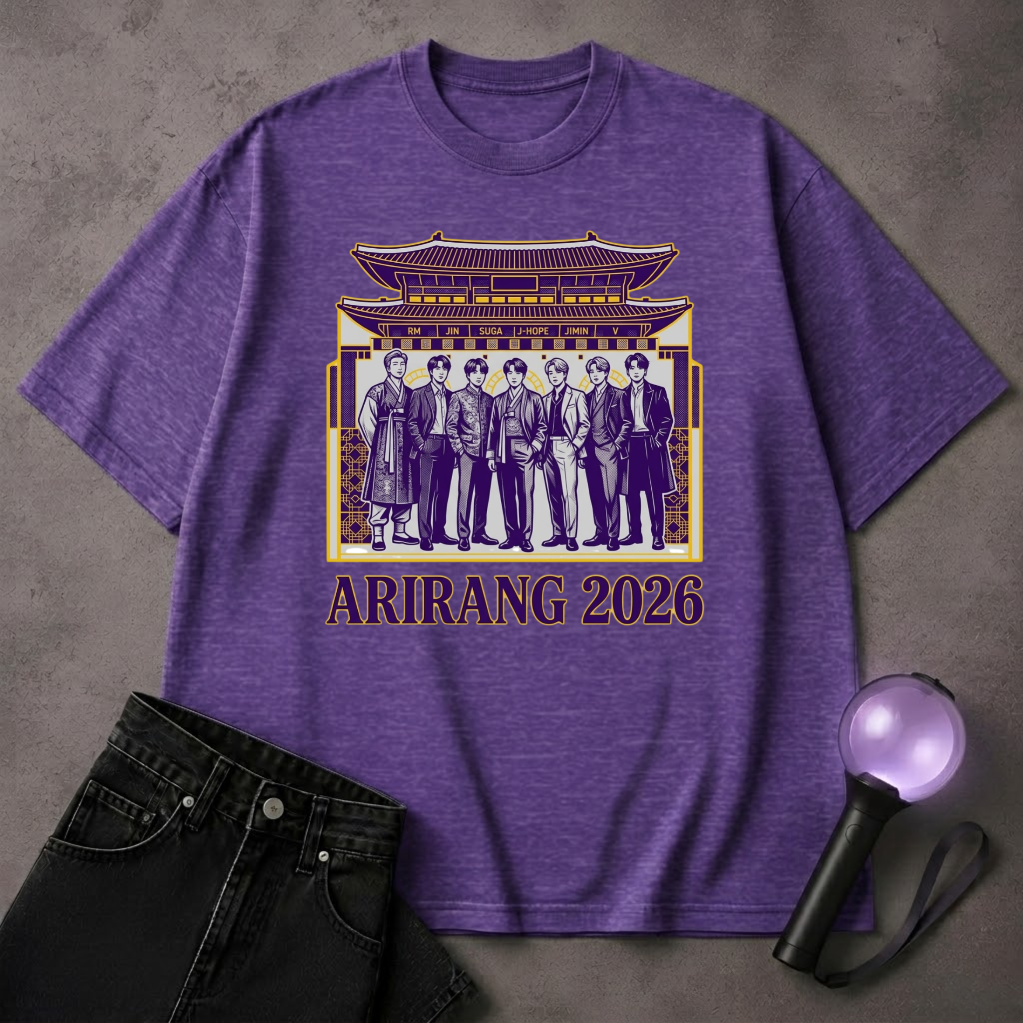 Korea Temple BTS T-Shirt | Korean Culture Kpop Fan Tee