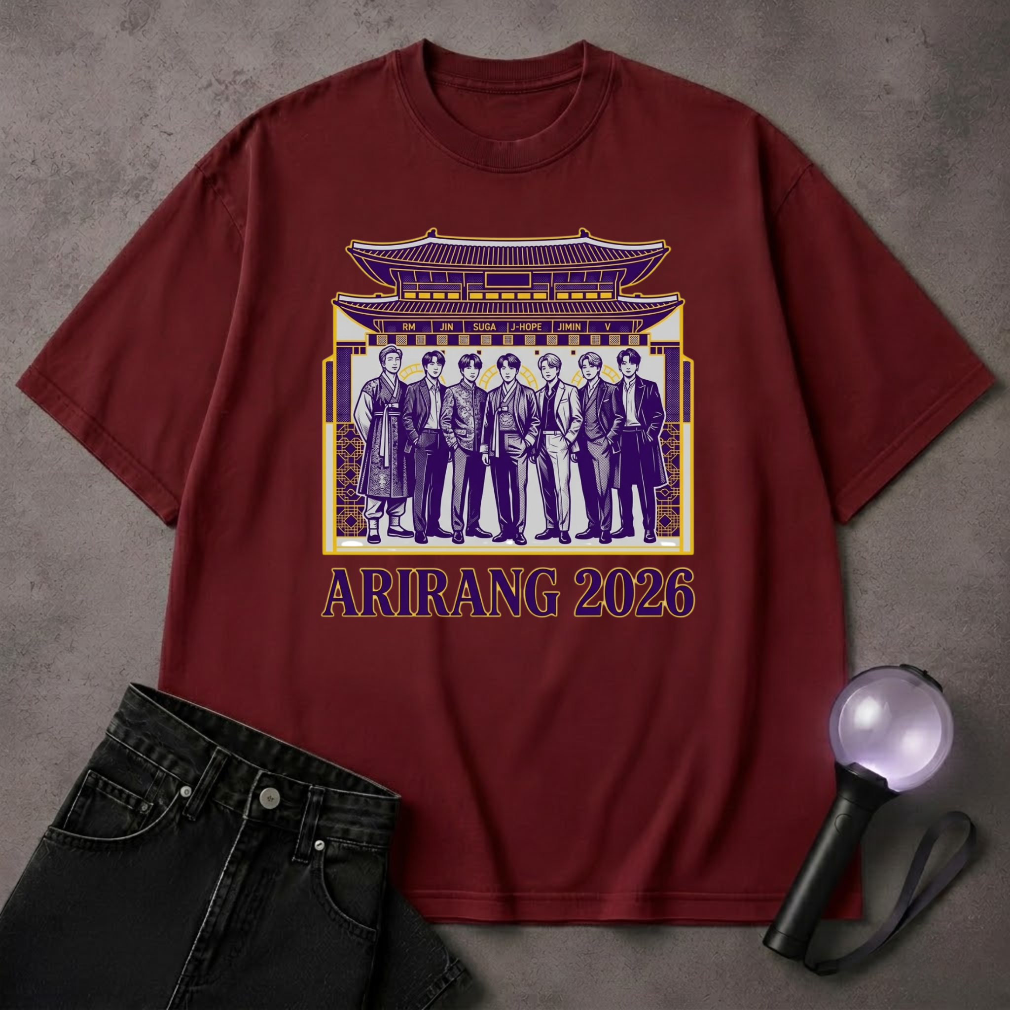 Korea Temple BTS T-Shirt | Korean Culture Kpop Fan Tee