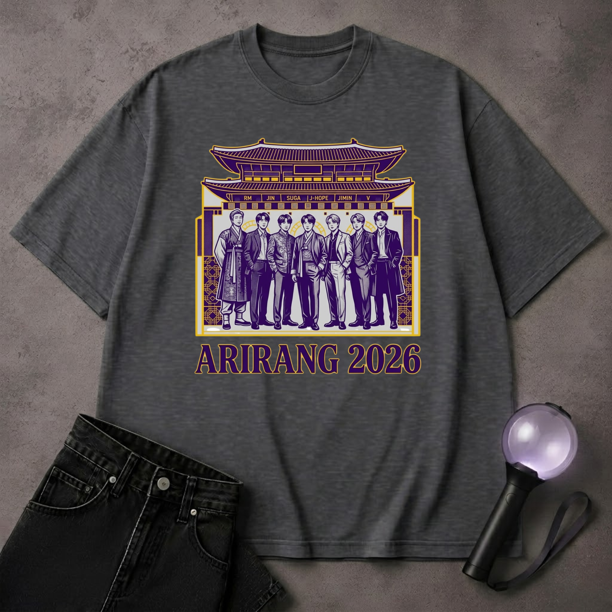 Korea Temple BTS T-Shirt | Korean Culture Kpop Fan Tee