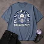 BTS World Tour Arirang 2026 T-Shirt | ARMY Lightstick Concert Merch Style Tee