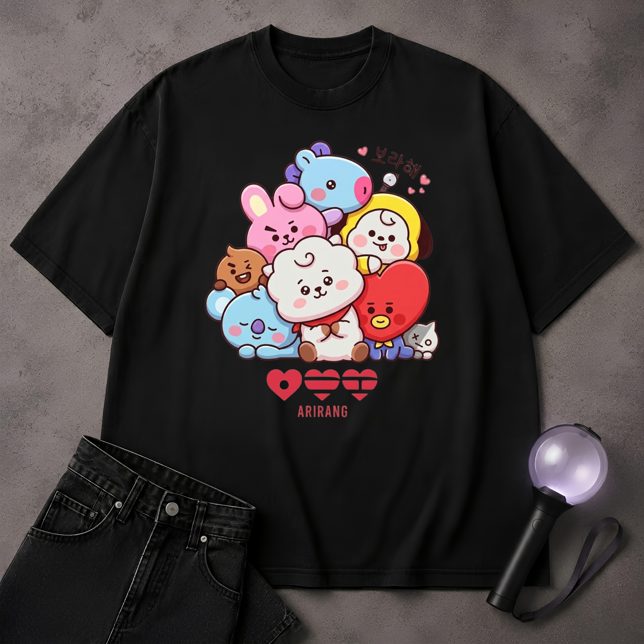Cute Chibi BTS BT21 Characters T-Shirt | ARMY Inspired Fan Tee