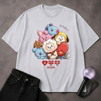 Cute Kpop Disney BT21 Character T-Shirt | ARMY Fan Art Tee | Korean Pop Gift