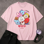 Cute Chibi BTS BT21 Characters T-Shirt | ARMY Inspired Fan Tee