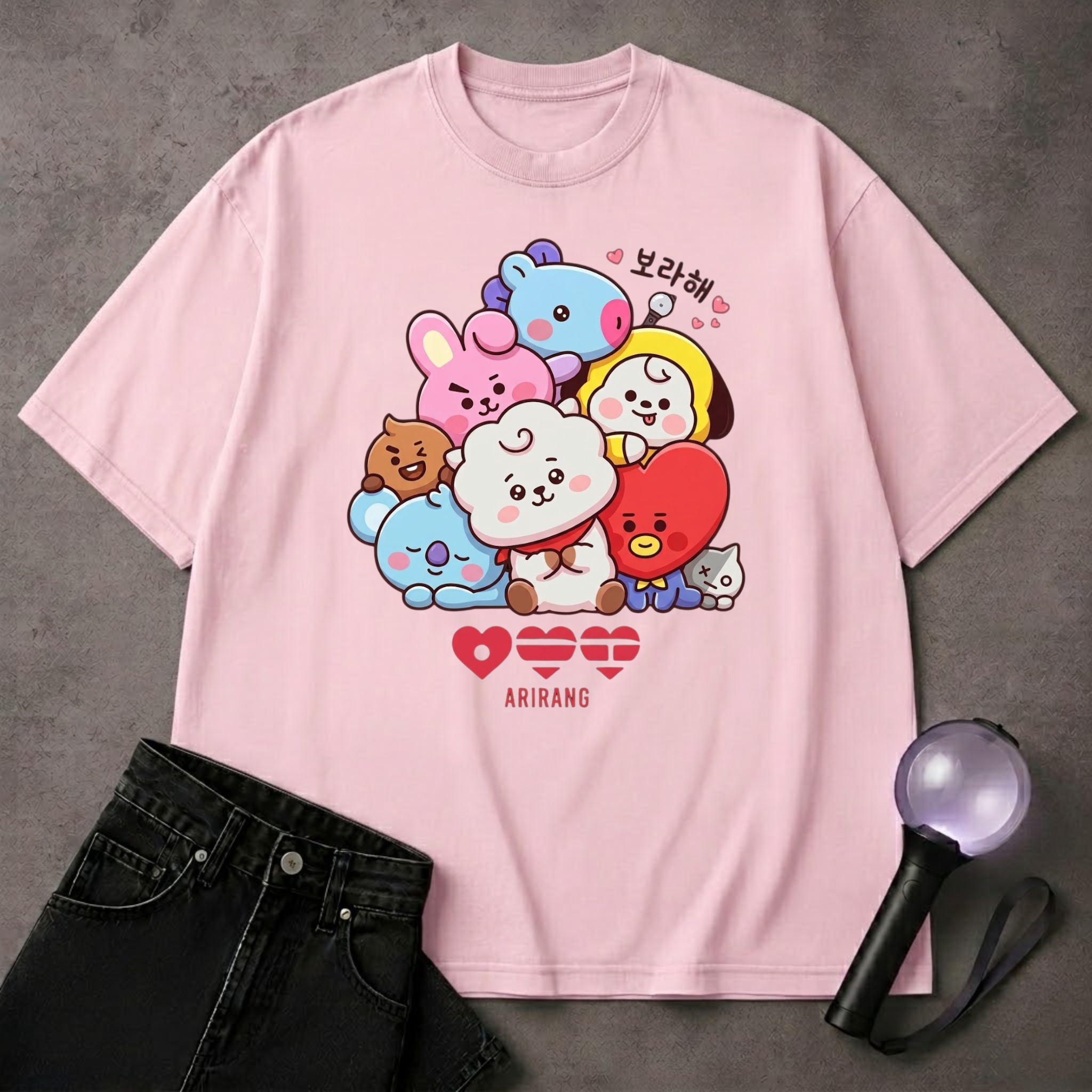 Cute Chibi BTS BT21 Characters T-Shirt | ARMY Inspired Fan Tee