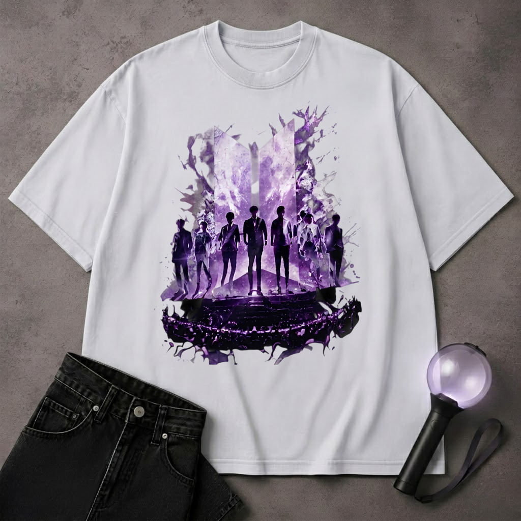 BTS Concert Aura T-Shirt | ARMY Kpop Fan Shirt | Purple Concert Outfit Tee