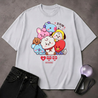 Cute Chibi BTS BT21 Characters T-Shirt | ARMY Inspired Fan Tee