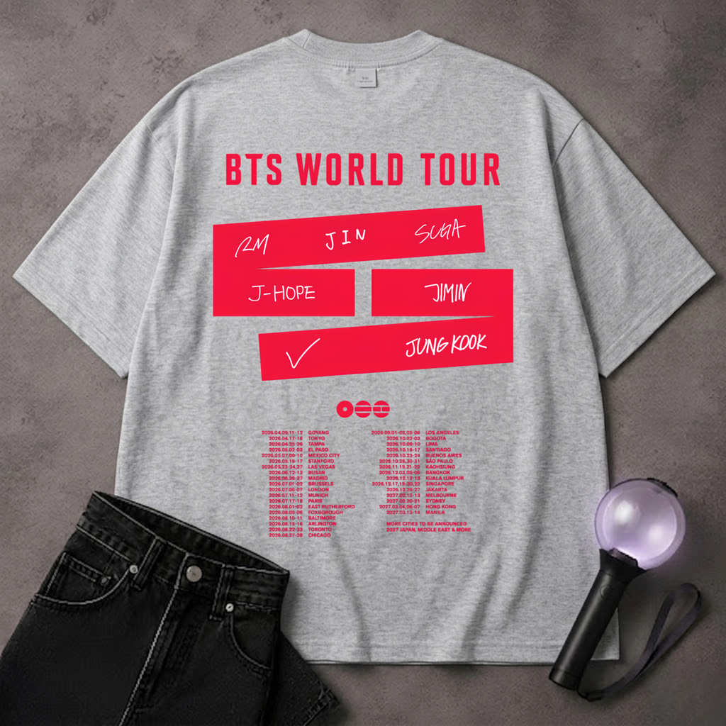 BTS World Tour concert 2026, Bangtan Comeback Arirang t-shirt