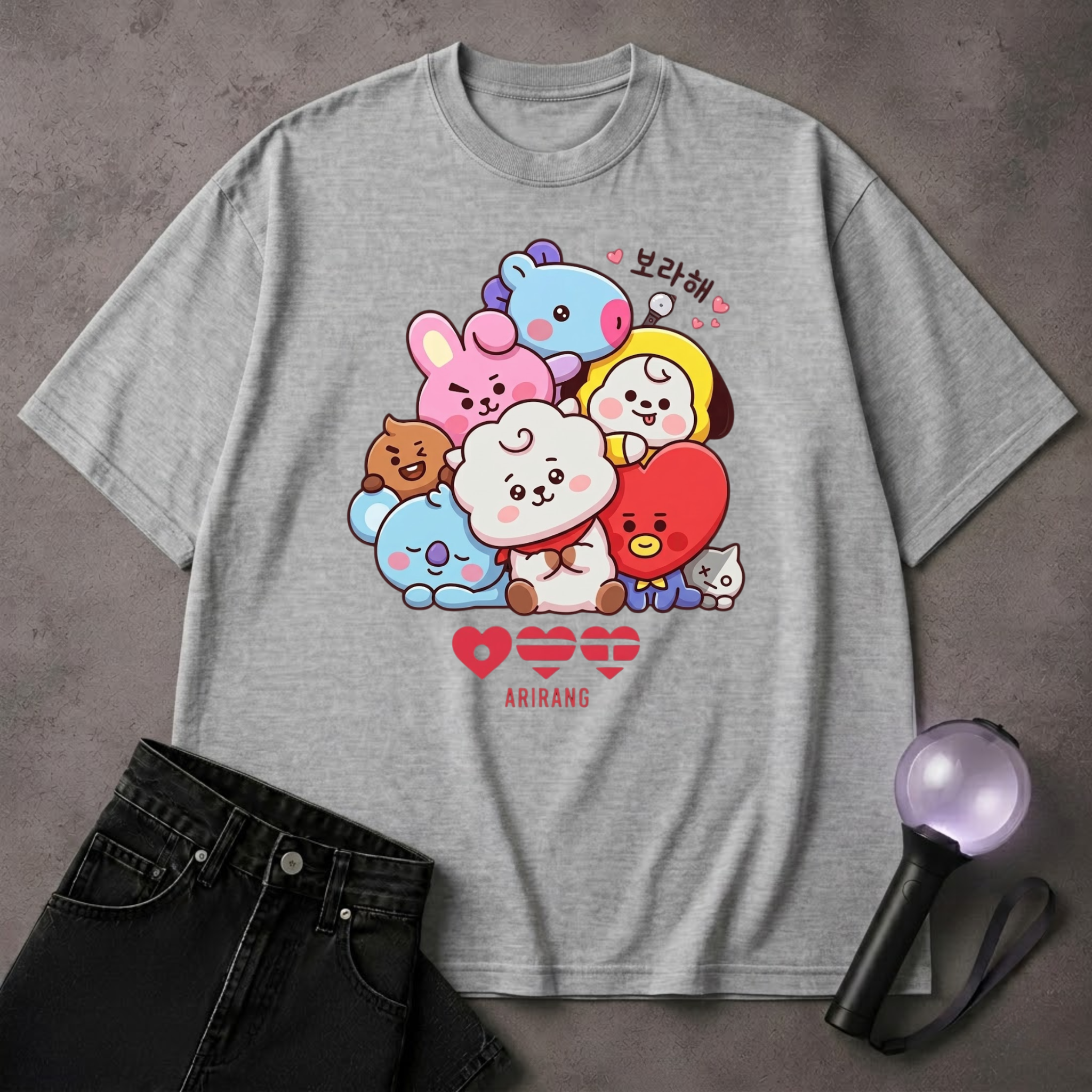 Cute Chibi BTS BT21 Characters T-Shirt | ARMY Inspired Fan Tee