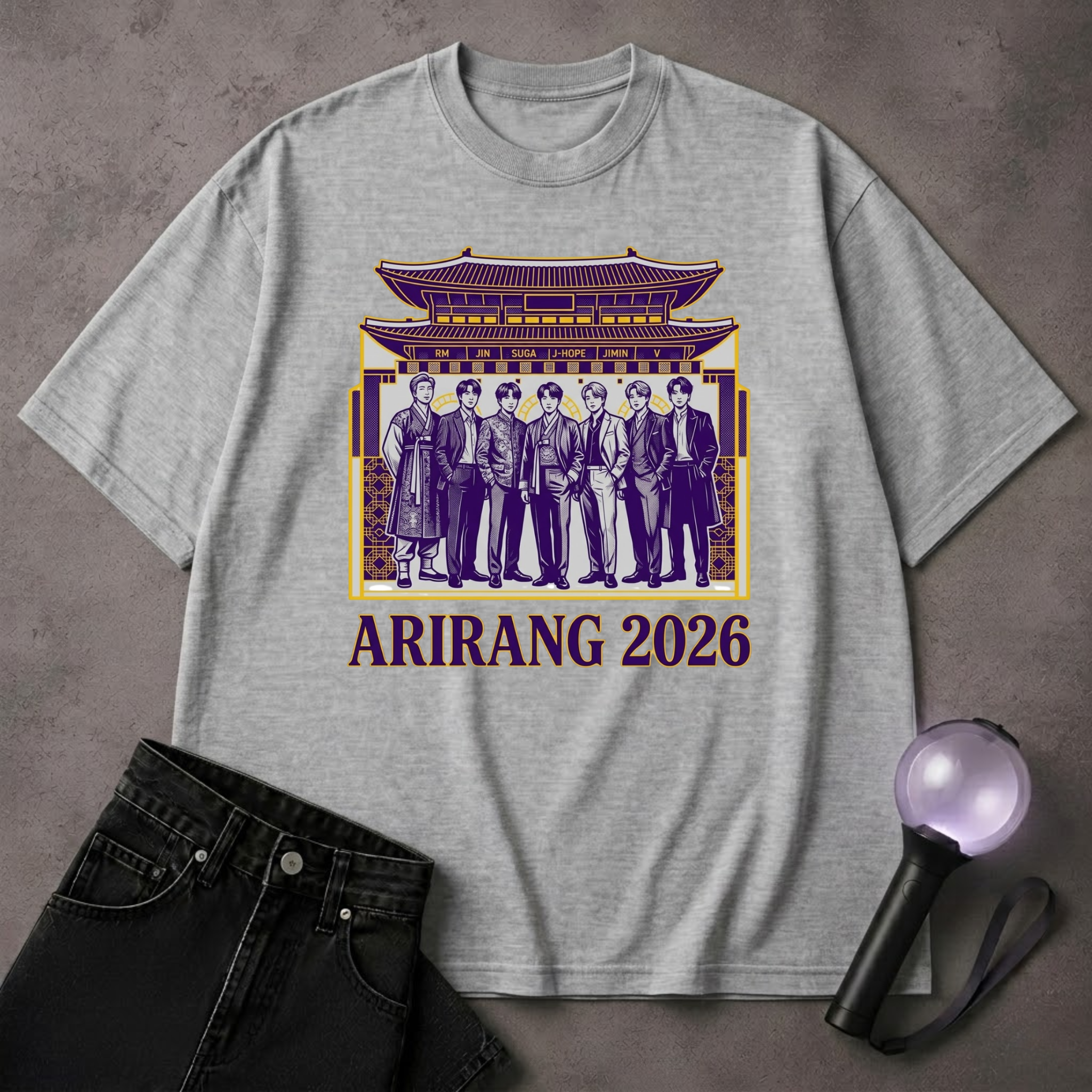 Korea Temple BTS T-Shirt | Korean Culture Kpop Fan Tee