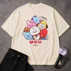 Cute Chibi BTS BT21 Characters T-Shirt | ARMY Inspired Fan Tee