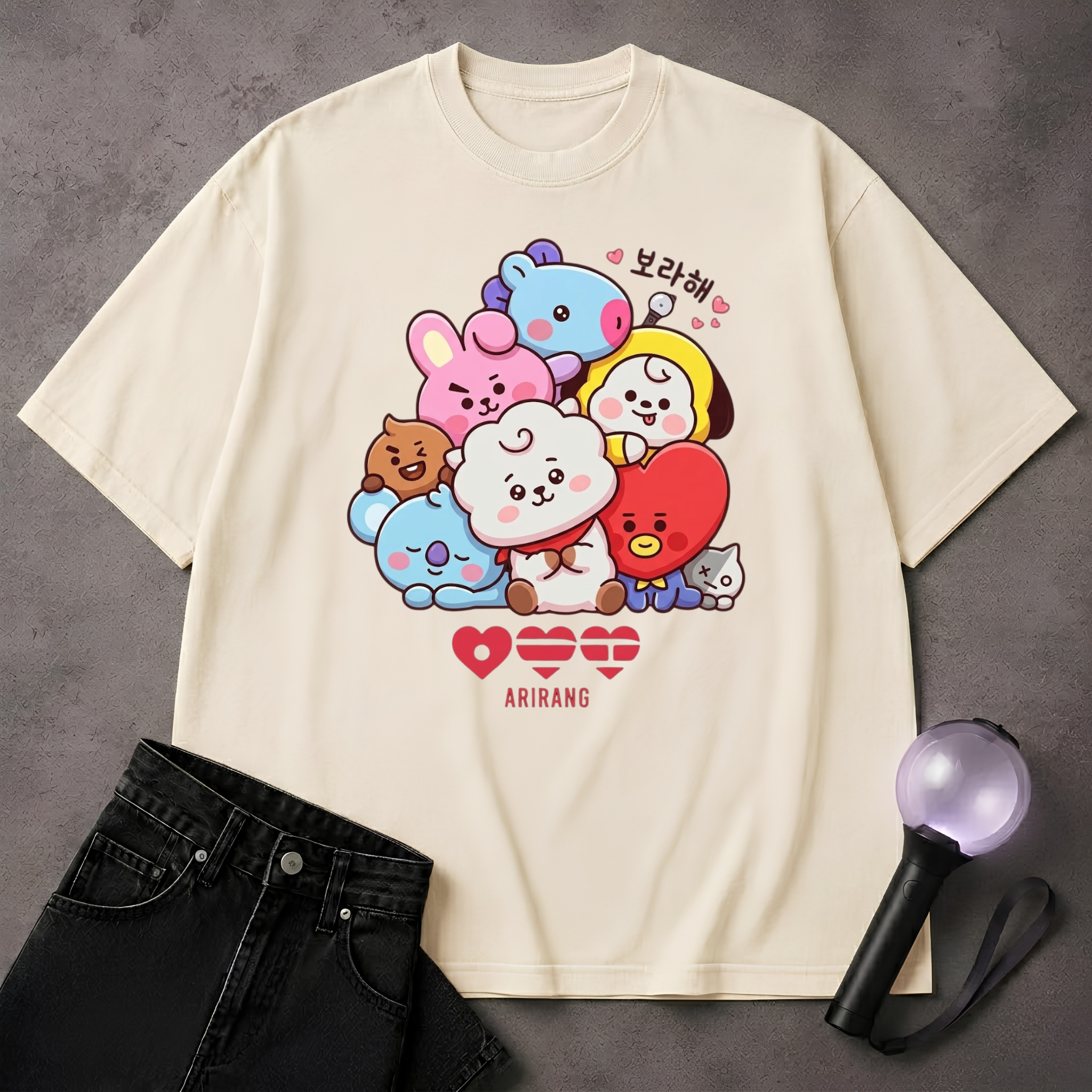 Cute Chibi BTS BT21 Characters T-Shirt | ARMY Inspired Fan Tee