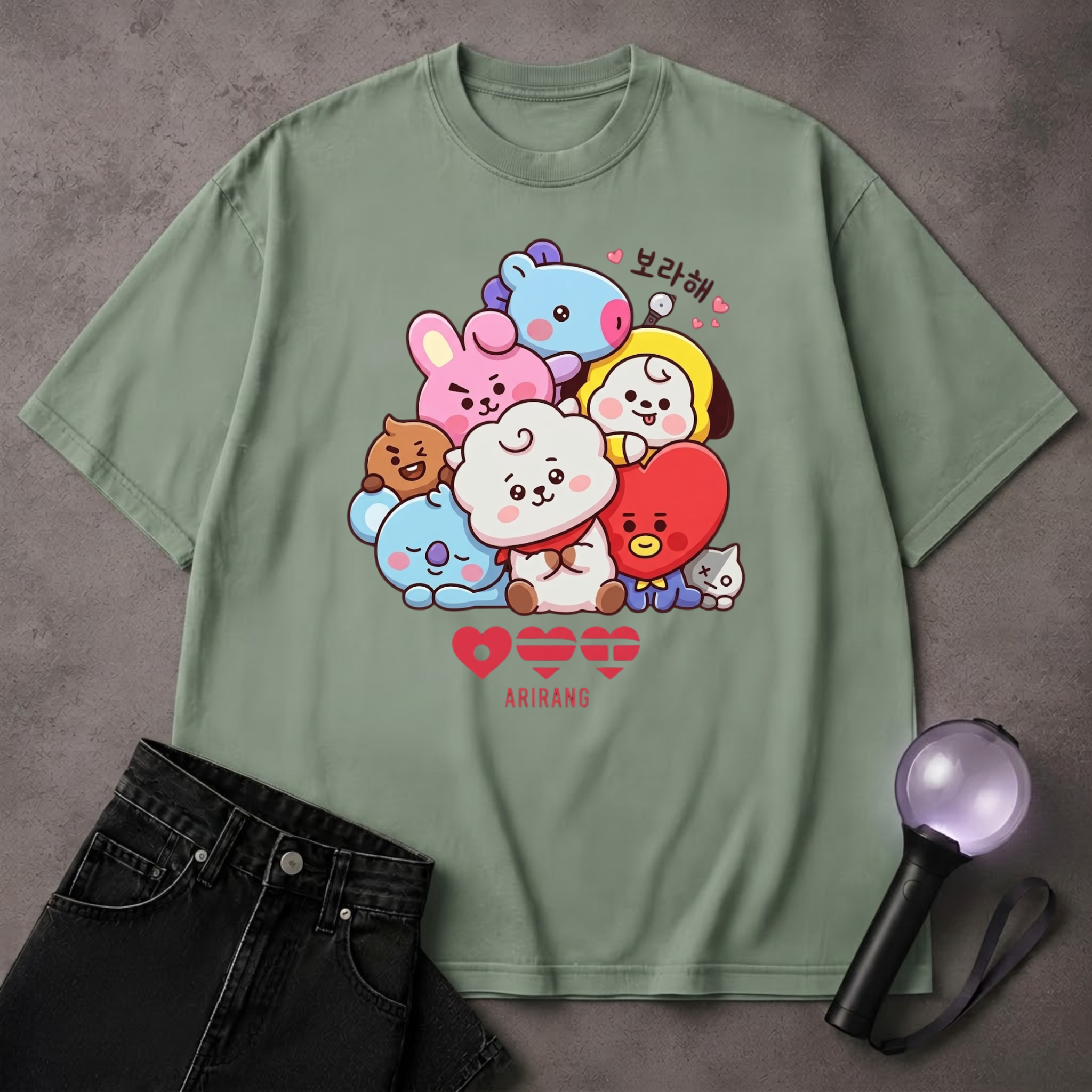 Cute Chibi BTS BT21 Characters T-Shirt | ARMY Inspired Fan Tee