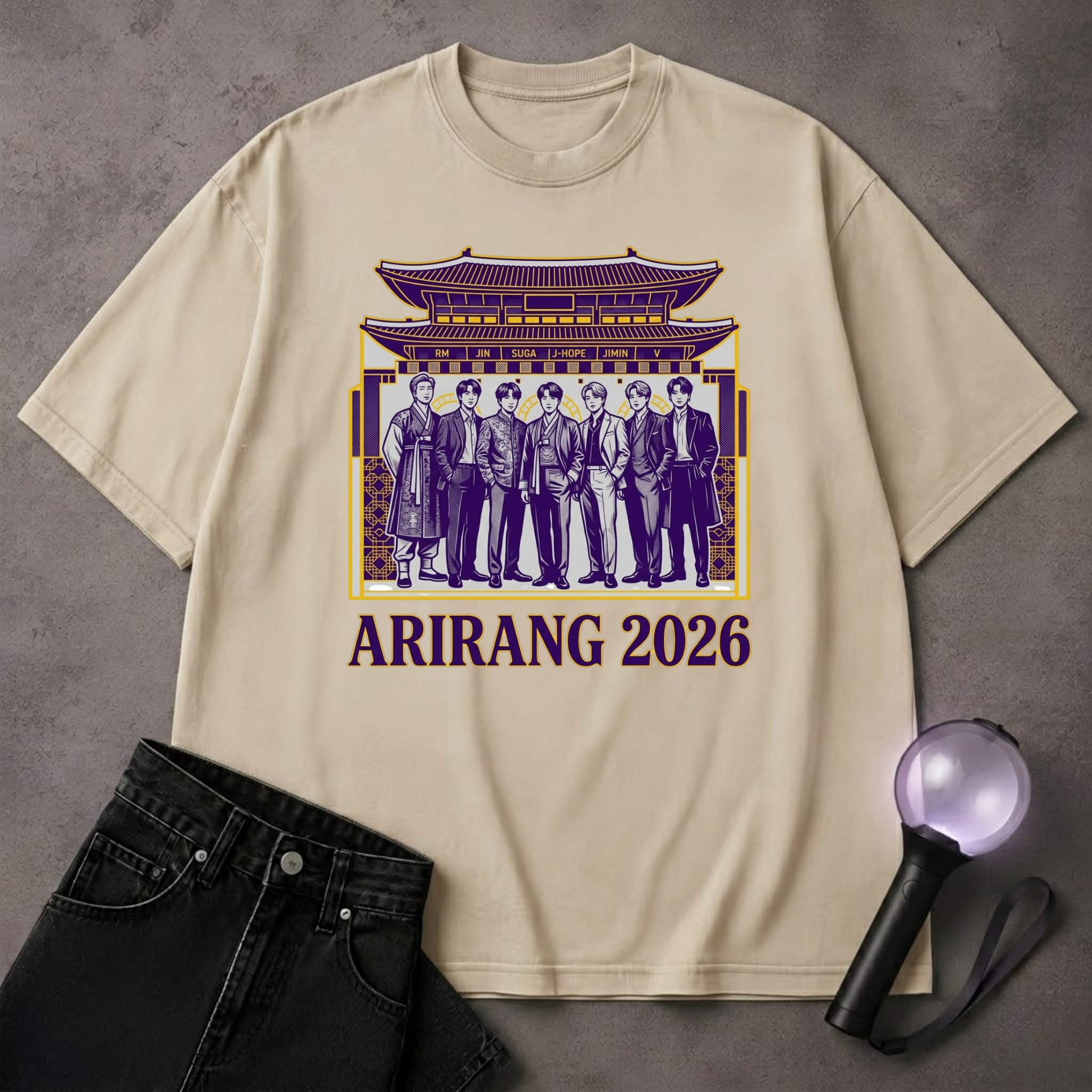Korea Temple BTS T-Shirt | Korean Culture Kpop Fan Tee