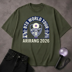 BTS World Tour Arirang 2026 T-Shirt | ARMY Lightstick Concert Merch Style Tee