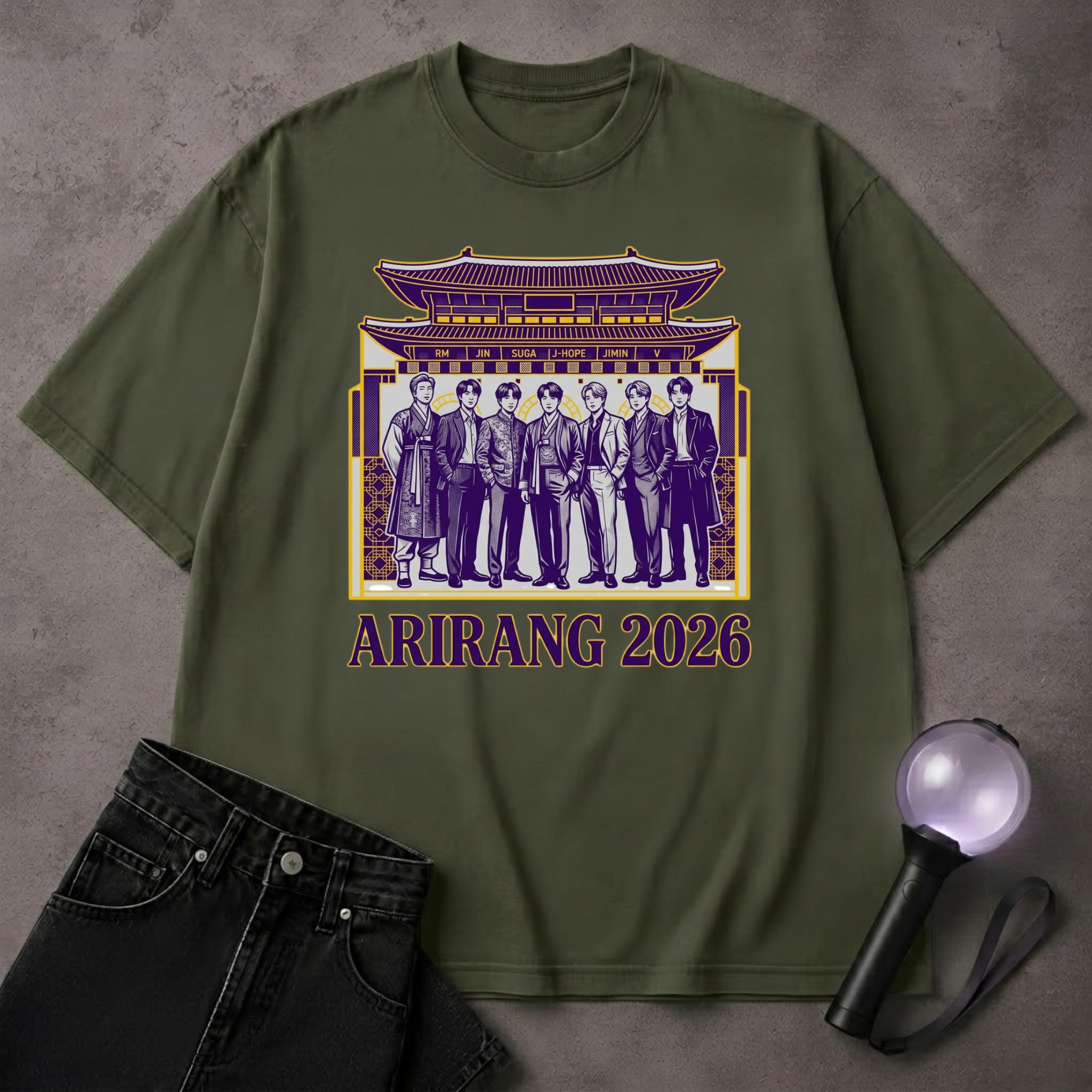 Korea Temple BTS T-Shirt | Korean Culture Kpop Fan Tee